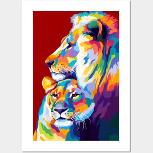 Lion Wpap Pop Art Posters and Art